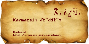 Karmazsin Ádám névjegykártya