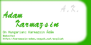 adam karmazsin business card