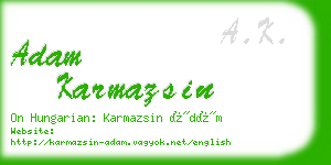 adam karmazsin business card